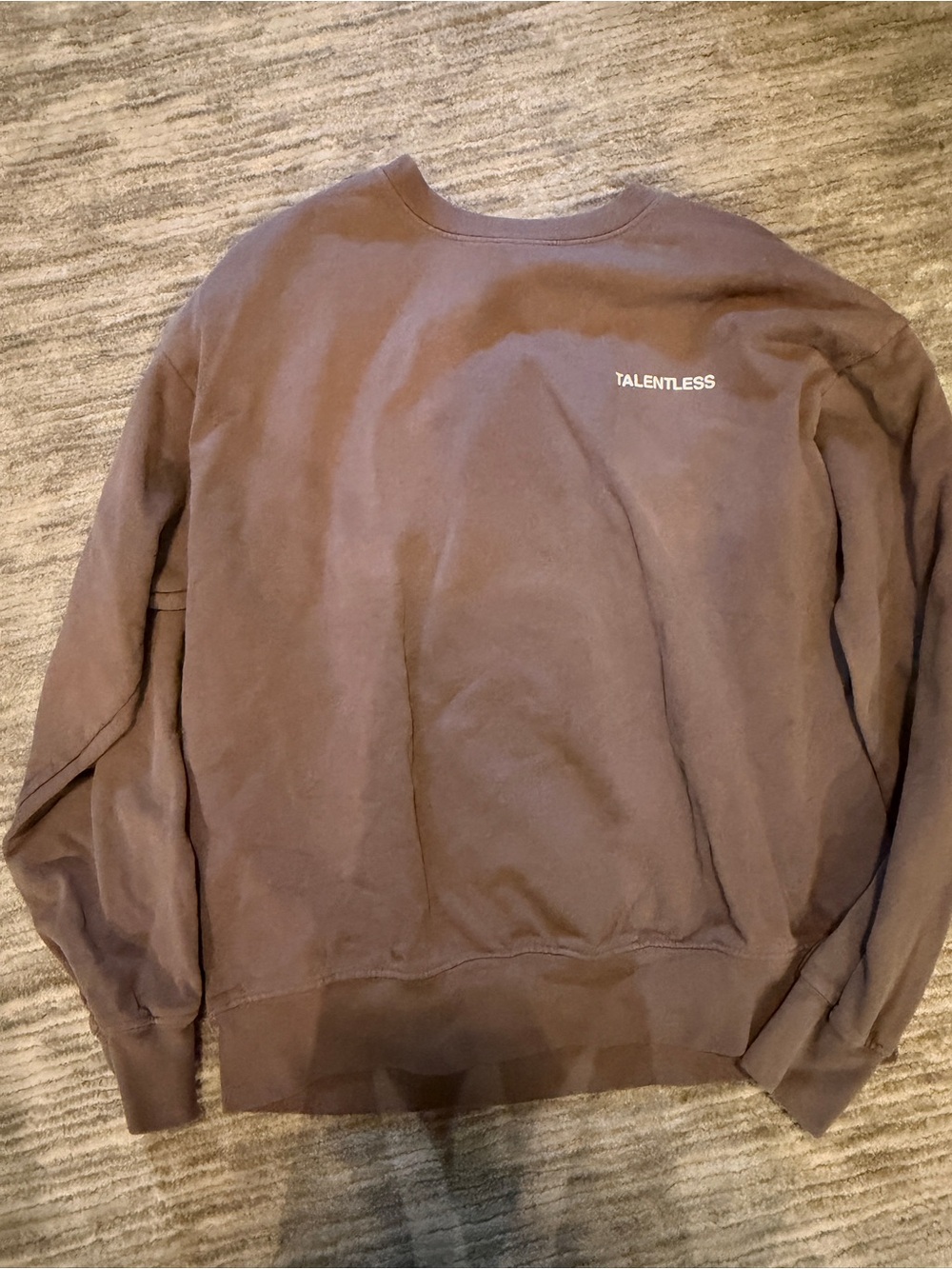 TALENTLESS  Brown Crewneck Sweatshirt